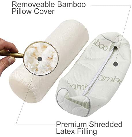 Kingnex Bolster Roll Pillow for Back Side Sleepers
