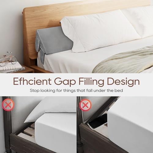 Gap-Closing Bed Pillow for Headboard