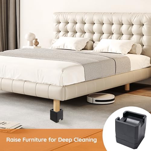JONHWI3-Inch Bed Riser 4-Pack Set Heavy Duty Adjustable for couch desk and bed