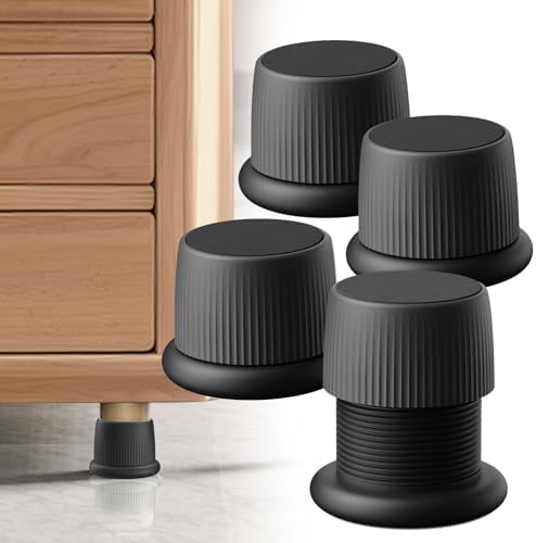 Adjustable Bed Risers - Professional Dual System Bed Stoppers for Home Office Use