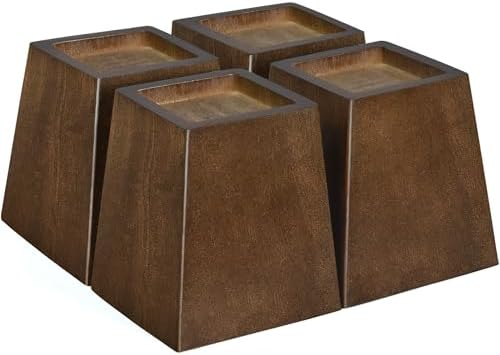 Elevate Style with Sopicoz Wooden Furniture Risers Brown Pyramid