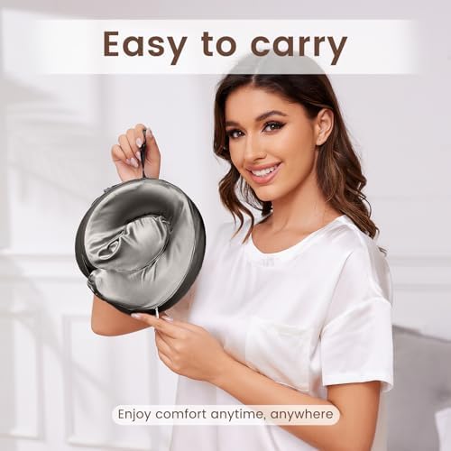 Natural Silk Neck Pillow for Air Travel
