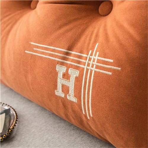 Triangular Headboard Pillow Velvet Daybed Wedge Cushion for Reading and Rest
