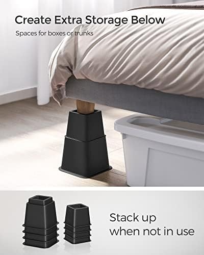 SONMGICSBed Risers - 8-inch Tall Heavy Duty Secure Bed Lifts for Home Kitchen