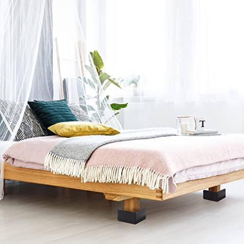 Diveken 15 Heavy-Duty Furniture Risers for Beds Desks Sofa Table and more Black Set of 4