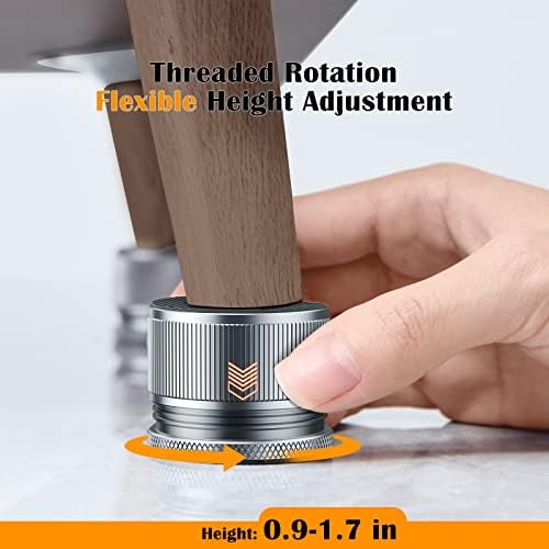 Nedeia Bed Risers Heavy Duty Self-Adhesive Durable Bed risers Set of 4 from 09-17 inches Support 2200 lbs