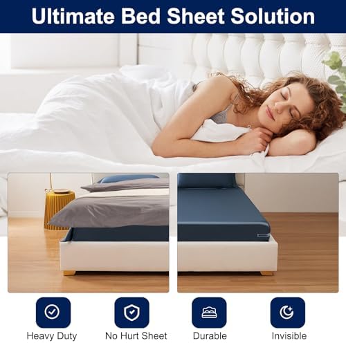 Stylish Lock Sheet Holders - 4PCS Bed Sheet Organizer with Lock Strips