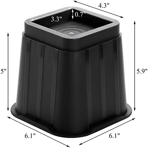 Coloch Bed Riser - 5-Inch Heavy Duty Stacker Multifunctional with 6 Pairs