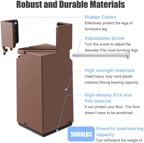 Adjustable Bed risers for furniture - Durable Easy to use