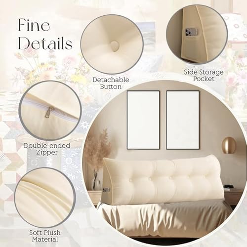 Multi-Purpose Bed Pillow for Headboard More