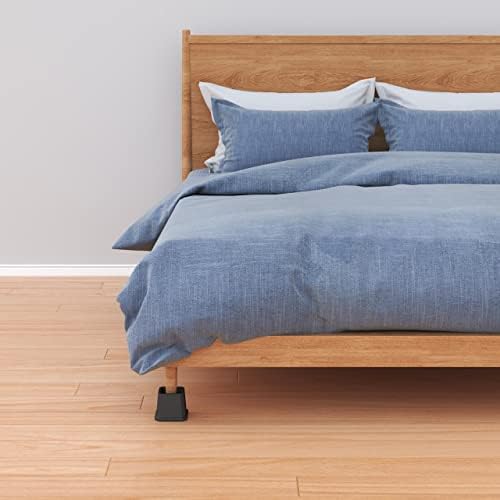 Whynonap Bed Risers Ultimate 3-Inch Heavy Duty Bed Elevators for Sofa Table Furniture Set of 6 for Up to 3000 Lbs Black
