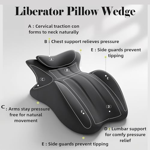 Auraha Bed Wedge Pillow for Back Support and Reading Comfort