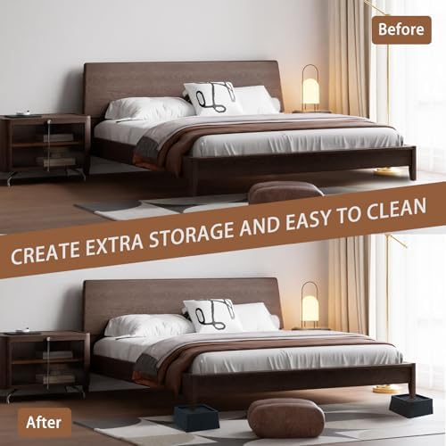 Zeminior 2 Inch Heavy Duty Bed Risers 4 Pack