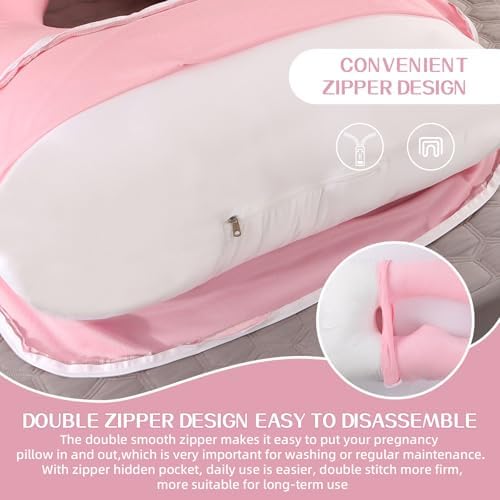 Safe and Soft Sleep Companion - 57x28 Velvet Maternity Pillowcase with Double Zipper
