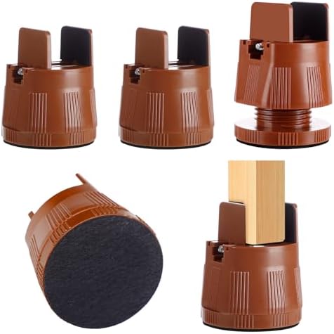 SEISSO Heavy Duty Bed Risers Adjustable Bed Risers for Storage