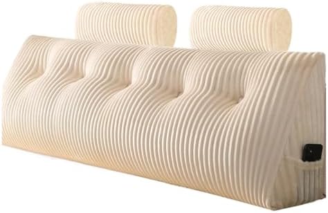 HDNSAUD Headboard Neck Pillow 2-Pack with Removable Cover