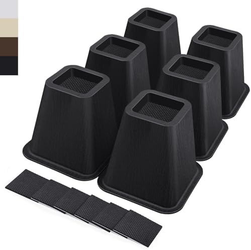 ANNKUT6-Inch Heavy Duty Bed Risers Best Bed couch elevate