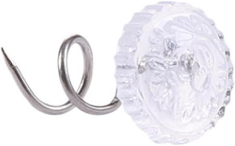 30-Piece Bed Skirt Pins Clear Heads Twist Pins for Upholstery Slipcovers and Bedskirts