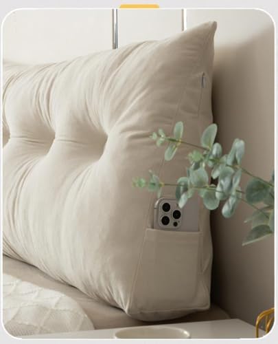 Ergonomic Reading Pillow with Side Pocket Design