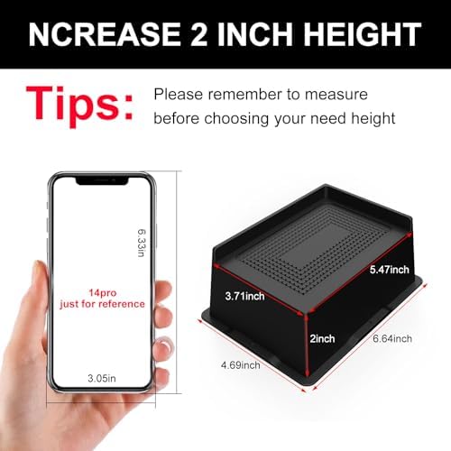 2 Inch Bed Risers Heavy Duty 8 Pack Black