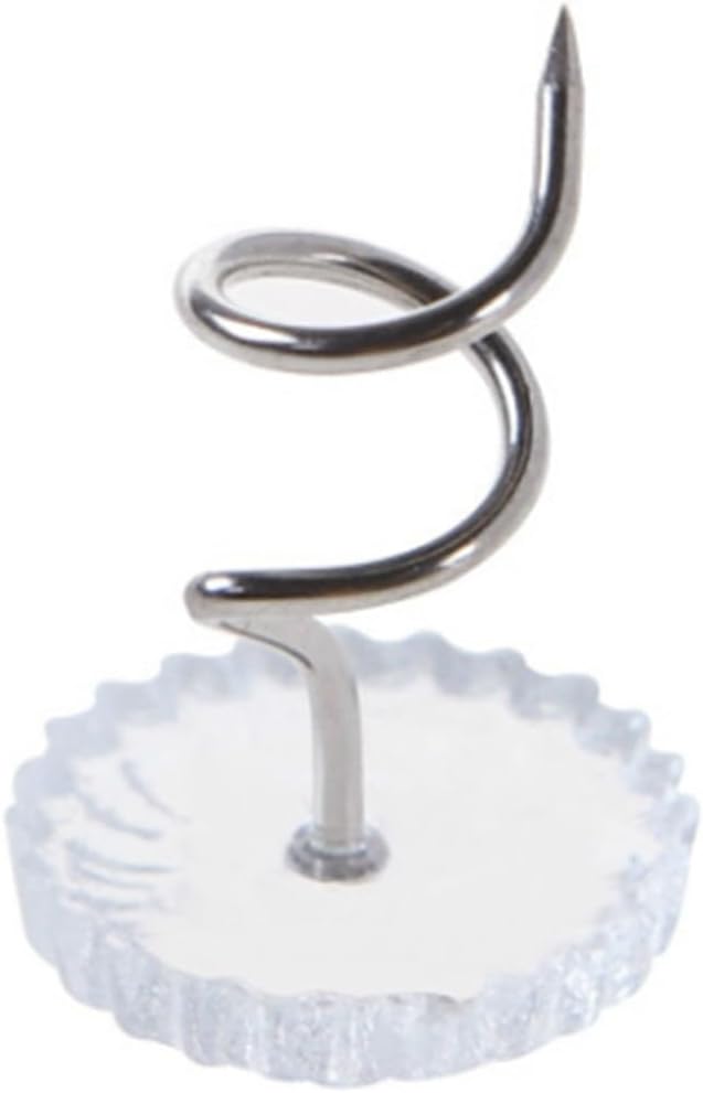 30-Piece Bed Skirt Pins Clear Heads Twist Pins for Upholstery Slipcovers and Bedskirts