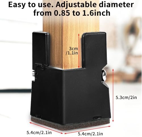 INFTYLE 4 PC Adjustable Bed Risers