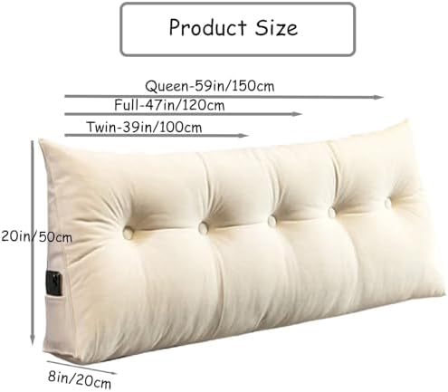 Adjustable Reading Wedge Headboard Pillow