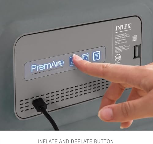 Intex PremAire II Luxury Air Mattress with Electric Pump Queen Size Elevated Bed