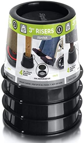 Stabilize Your Bed or Furniture with Slipstick CB672 4-Piece Bed Riser Set