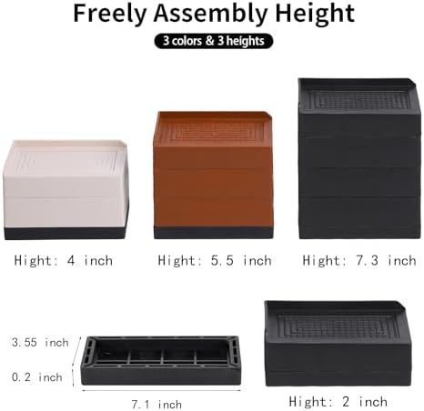Adjustable Bed Risers 3000 lbs Load Capacity