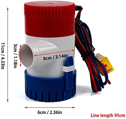 Mini Power Small Pump Automatic Boat Bilge Pump 1100GPH Submersible Bilge Sump with Float Switch