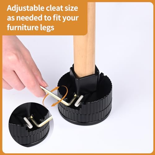 Adjustable Bed Risers Add Height to Your Furniture Up to 4000lbs Capacity