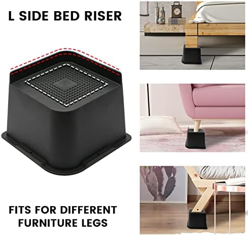 MYMULIKE Bed Risers For couches sofas tables chairs 4x4inch contact area