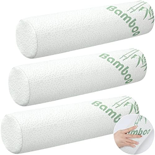 Bucherry Cervical Neck Roll Memory Foam Pillow - Supportive and Comfortable for Bed Travel and Yoga