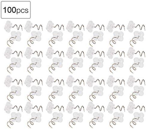 100-Piece Stainless Steel Screw-On Sofa Pins with Concave-Convex Design for Sofa Bedding Bed Skirt and Car Cushions