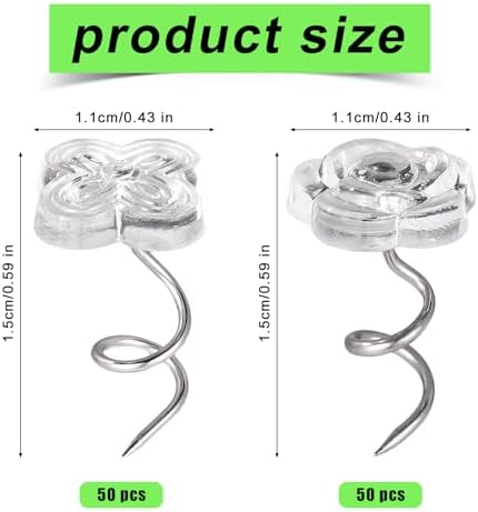 100pcs Bed Skirt Pins with Clear Heads