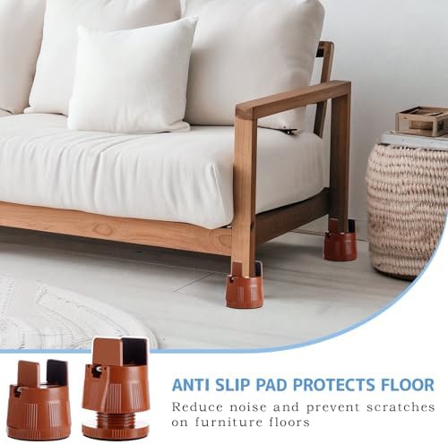 SEISSO Heavy Duty Bed Risers Adjustable Bed Risers for Storage