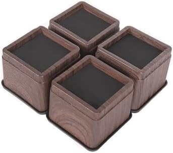 Exceptional 3-Inch Stackable Bed Risers Heavy Duty with Real-Woodprint Elevate Your Comfort