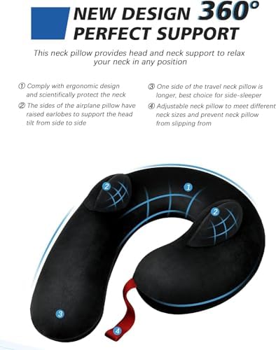 Stylish Travel Pillow with Washable Cover