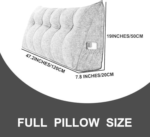 Triangle Reading Pillow with Removable Cover for Efficient Back Support