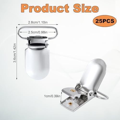 Silver Duvet Clips - 25 Piece Set for Comforters - Durable Metal Fasteners for Bedding Accessories