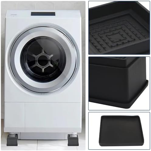 Adjustable Bed Risers 2 Inch Set of 8 with Rubber Pads