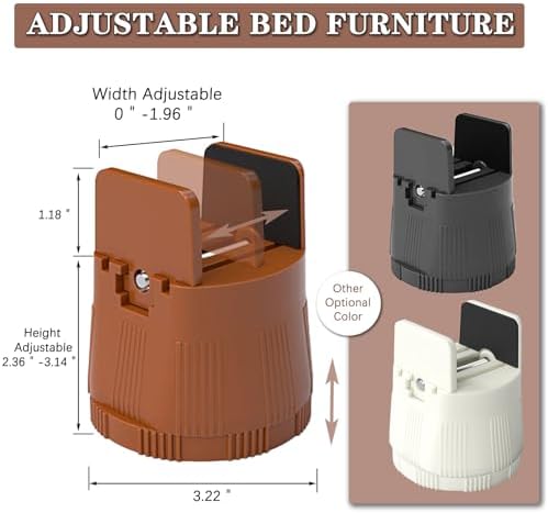 Premium Heavy Duty Bed Risers for Height Adjustment Extra Storage