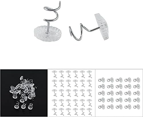 Cyrank Bedskirt Pins Set Durable Upholstery Twist Pins for Sofa Slipcover Bed Skirt with 30pcs transmissions
