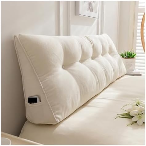 HDNSAUD Triangular Headboard Pillow with Velvet Cover