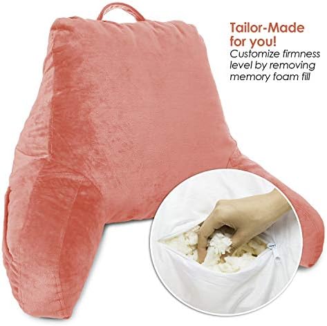 Clara Clark Reading Pillow for Kids Teens Misty Rose