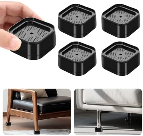 Adjustable Bed Lifts Durable Furniture Risers 4-Pack with Anti-Slip Design for Bed Sofa Table and More