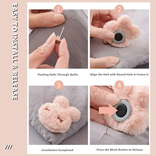 6-Piece Duvet Clips for Quilt Covers Fasteners to Fix Bedding