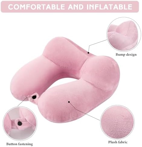 BlISS Pro 2-Pack Inflatable Travel Neck Pillow for Planes