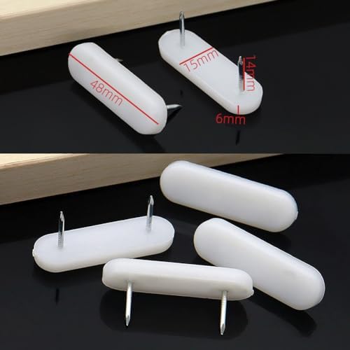 AKOAK White Bed Skirt Pins Durable Bedding Accessories for Bed Skirts and Slipcovers 20 Pack